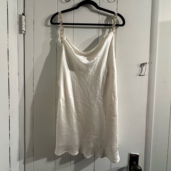 Sister The Label Satin Slip Dresswith full rhinestone straps and bows - Picture 2 of 9